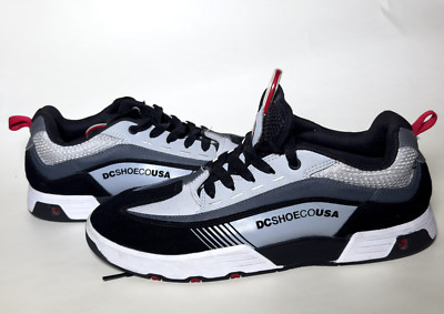 DC LEGACY 98 SLIM  TRAINER SPORT SNEAKER MEN SHOES WHITE/BLACK/RED SZ 12 