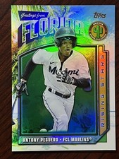 2024 Topps Pro Debut Antony Peguero Greetings From Florida Green Foil #/99