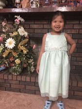 New Jayne Copeland Girl's Mint Color Dress Size 6X 15.99 Free Shipping