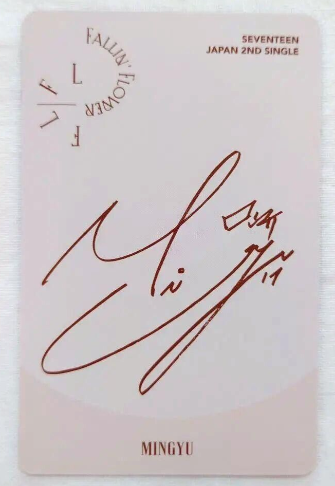 SEVENTEEN MINGYU FALLIN' FLOWER A ver. Limited official Photocard