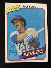 1980 Topps Ray Fosse Milwaukee Brewers #326 Baseball Card NM Free Shipping!
