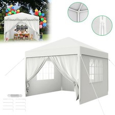 Faltpavillon Garten Pavillon Klappzelt Partyzelt 3x3m Marktstand Festzelt Weiß