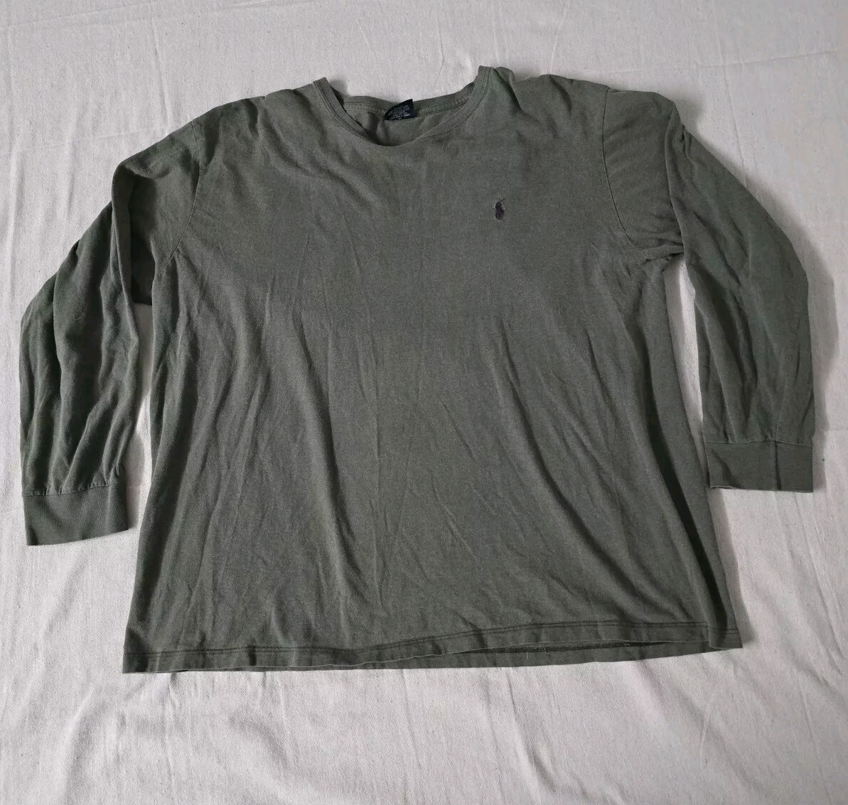 Polo Ralph Lauren vintage anni 90 camicia uomo XL verde viola pony manica lunga