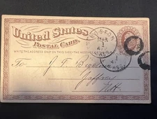 1875 Postal Card Boston Mass Seed Company Grass Meadow Lawn Field Jaffrey NH