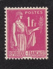 TIMBRE France 1937 de type Paix rose n°369 Y&T 1f neuf sans charnière