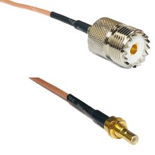 RG316DS SO239 UHF Female to SMB MALE BULKHEAD RF Cable FAST-SHIP LOT