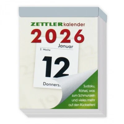 Zettler Tagesabreißkalender klein 2026