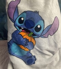 New Disney LILO  Stitch Throw Blanket Pumpkin 60  x70  Cute NWT Gift Idea