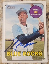 KHALIL LEE SIGNED 2018 TOPPS HERITAGE MINORS CARD #122 ROYALS Auto Signature KHALIL LEE SIGNED 2018 TOPPS HERITAGE MINORS CARD #122 ROYALS Auto Signature