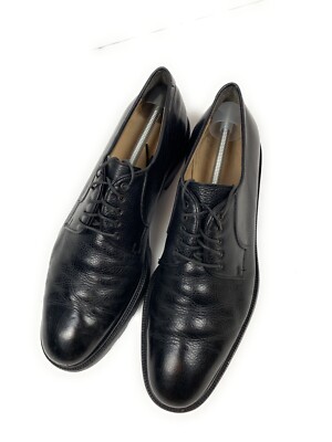 Salvatore Ferragamo Mens Pebbled Leather Derby Lace-up Dress  display picture 1