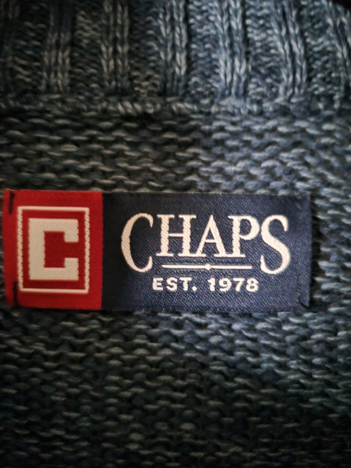 Chaps Sweater Men Medium Pullover Henley Mock Nec… - image 4