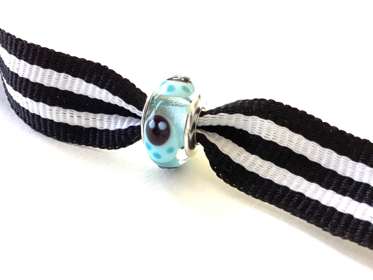 Authentic Pandora Sterling Silver Ladybird Blue Ladybug Murano Charm 790654  ALE