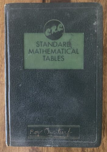 CRC Standard Mathematical Tables 1962 Vintage Hardcover Chem Math - Picture 1 of 8