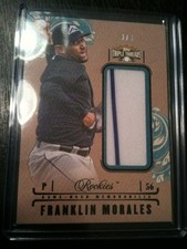 FRANKLIN MORALES 2014 TRIPLE THREADS UNITY RELIC JUMBO JERSEY PATCH 3/3! LAST 1!