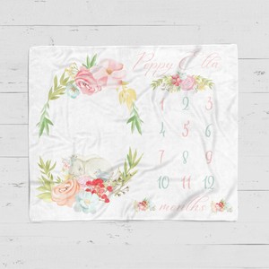 personalized milestone baby blanket