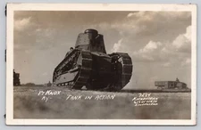 RPPC Tank in Action  Fort Knox KY Army  UNP  Postcard *c4