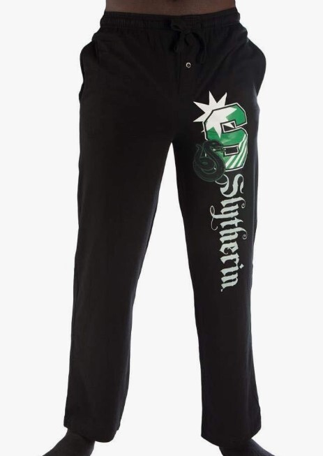 Pantalones de pijama Harry Potter Slytherin para hombre negros para dormir, talla XL, envío gratuito
