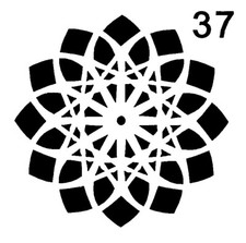 Really Great Stencils, Mini, Mandala Flower 37 Stencil, 3x3", Retro, Whimsical