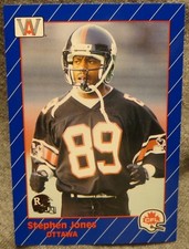 1991 AW Sports CFL Football Card - Stephen Jones - Central Michigan alumni - NM