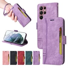 For Samsung S23 Plus A54 A53 5G Luxury Flip Leather Card Wallet Phone Slim Case