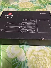 Swiss+Tech Fillet Knife 5PC Fishing Knife for Boning Floating Foam Handle w/Case