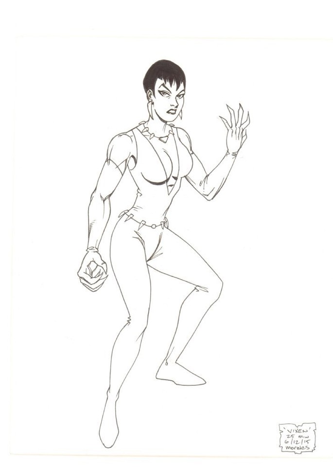 Vixen Commission - 2015 Signed art by Mark Morales Comic Art