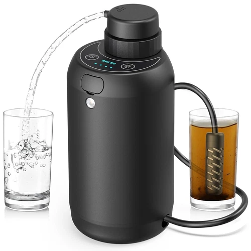 Portable Electric Water Filter System for Camping 0.01 Micron 5-Stage Filters wi