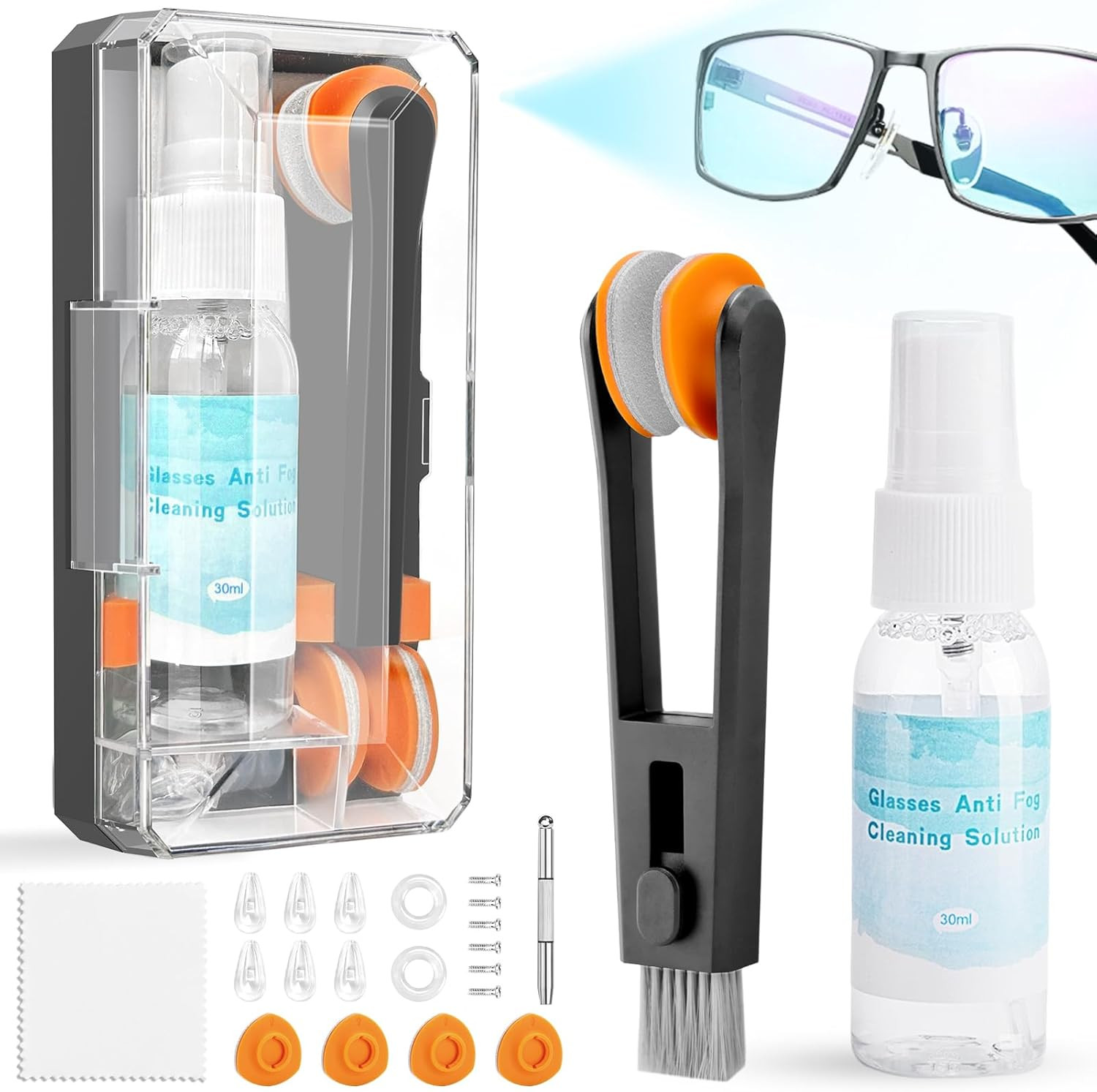 Glasses Cleaner,Spectacle Cleaner with Eye Glasses Cleaner Spray, Lens Cleaner