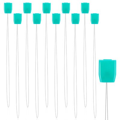 10 PCS 7.87 Inch Long Needle Threaders for Punch Needles Embroidery Floss Pun...
