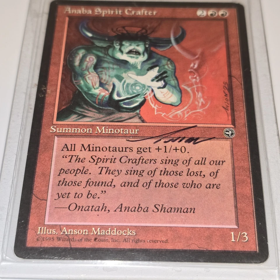 MTG Magic Anaba Spirit Crafter Sign Artist Proof x1 Homelands HML Anson Maddocks - Image 2 of 4