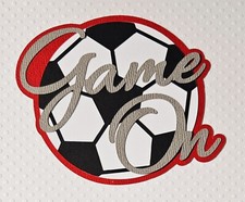 Soccer Game On Title. Scrapbook, Card Making Paper Piecing