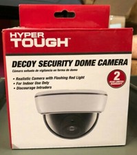 Decoy Security Dome Camera. Realistic Indoor Camera with Flashing Red Light