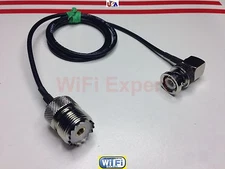 UHF SO239 Female to BNC M/F Straight/Angled RF Coax Cable RG174 4-36inch US Asmb