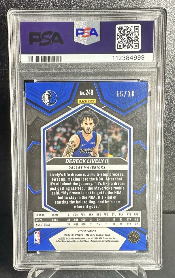 💎SSP /18 FOTL RC PSA 10💎PINK SWIRL PRIZM 2023 Mosaic Dereck Lively #248 💎📈 - Image 4 of 4