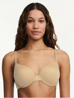 CHANTELLE Basic Invisible Smooth Support T-Shirt Bra - Nude Beige NEW
