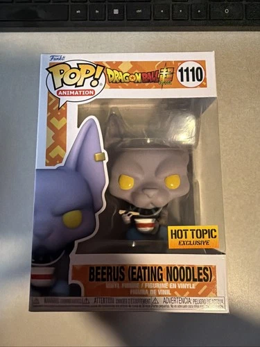 Funko Dragon Ball Z #1110 Beerus Eating Noodles Hot Topic Exclusive Pop