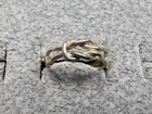 GRANDMA GRABE'S BEAUTIFUL VINTAGE 925 STERLING SILVER OPEN BACK 1.19G RING SIZ 3