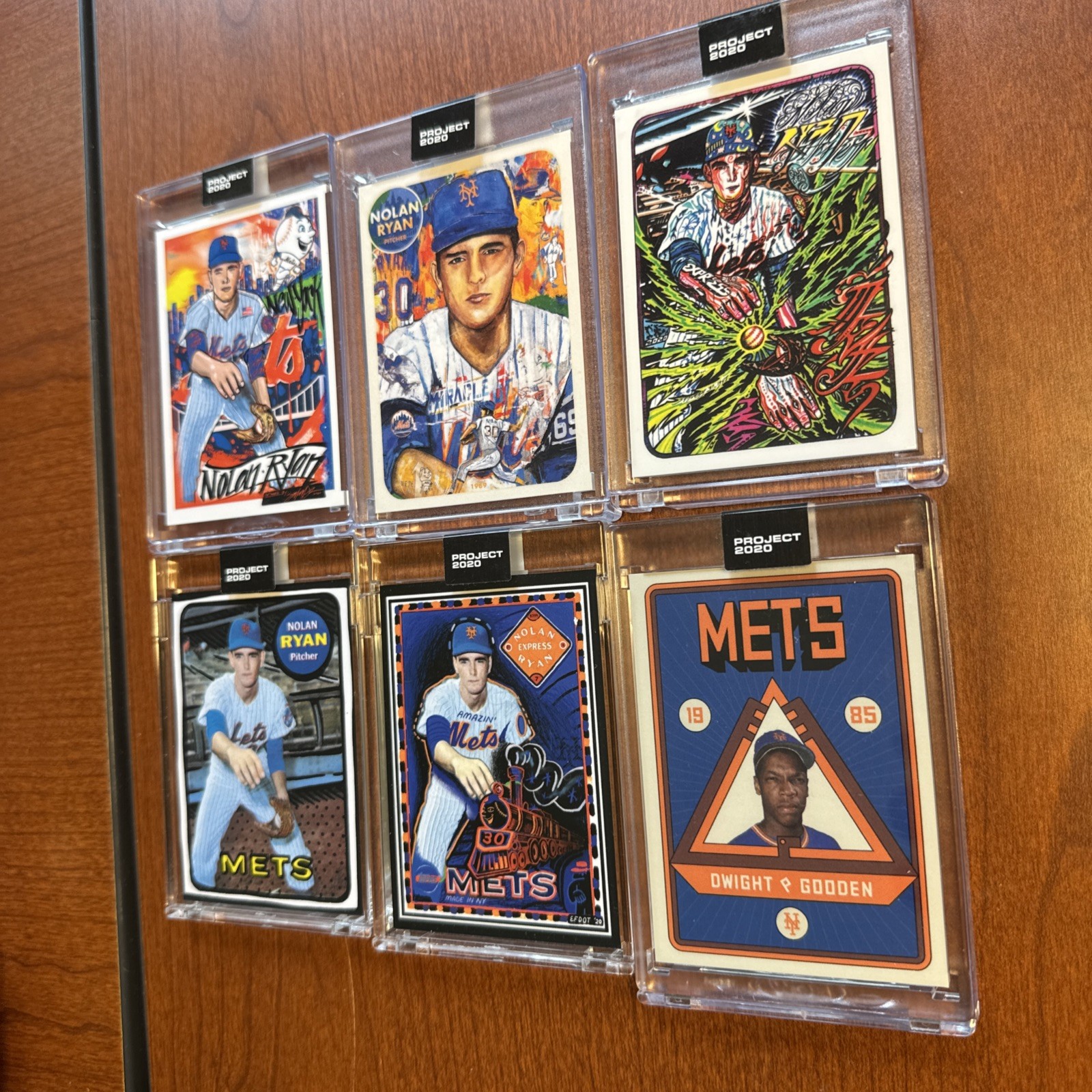 Topps PROJECT 2020 METS 6 card lot Nolan Ryan Dwight Gooden 52 67 87 105 106