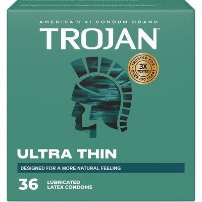 Ultra Thin Condoms Extra Sensitive Lubricated 36 Count Value Pack