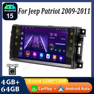 7''Android15 For Jeep Patriot 2009-2011 Car Radio Stereo Carplay GPS Navi Screen