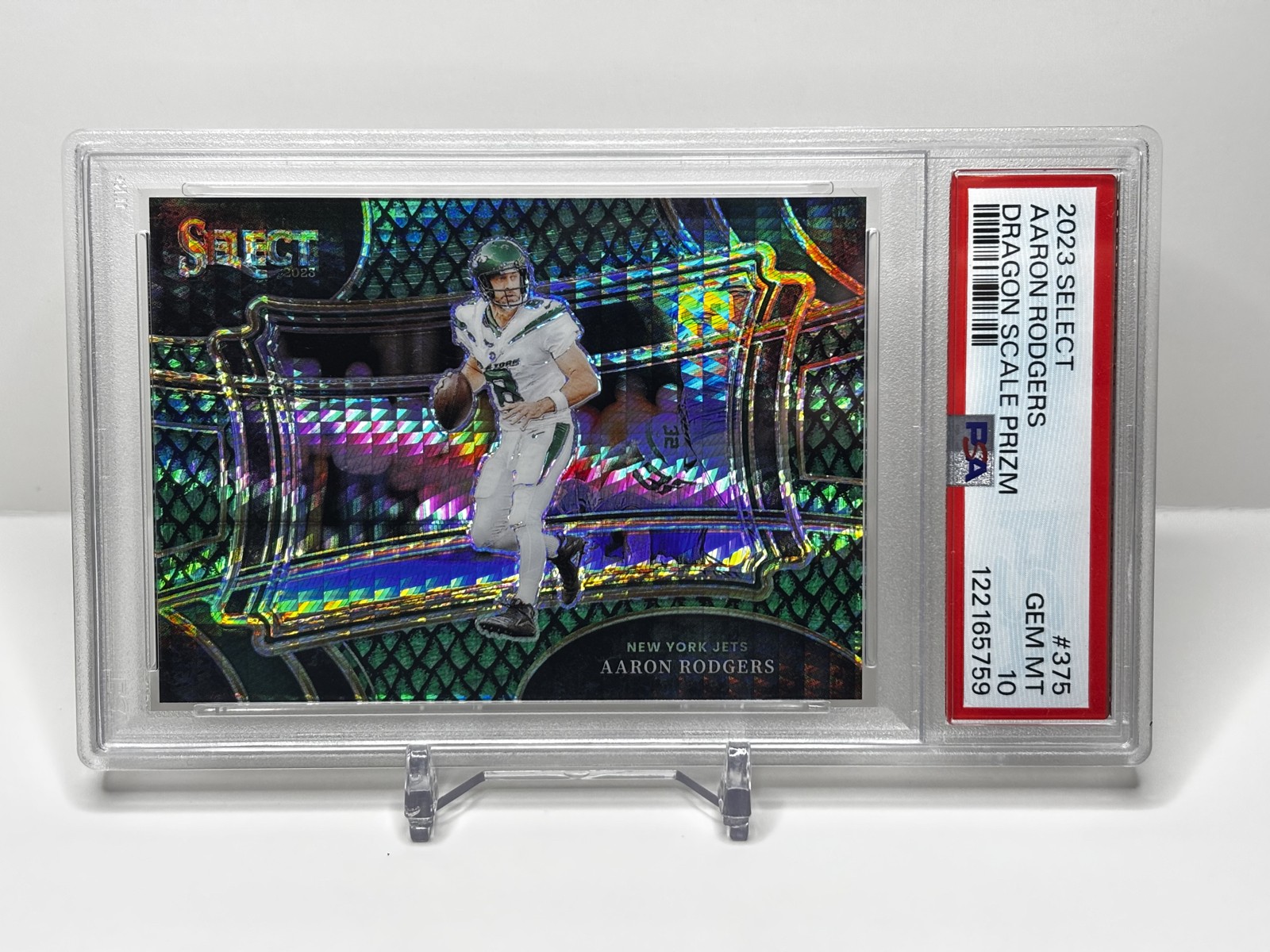 2023 Select Field Level Aaron Rodgers #375 Dragon Scale Prizm /70 PSA 10 POP 7