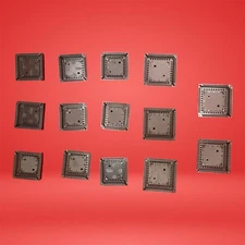 Lot 14x PLCC 14-Pin IC Sockets Square-Pin Through-Hole DIP