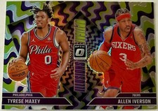 2024-25 Donruss Optic Tyrese Maxey Allen Iverson Optical Illusions Holo