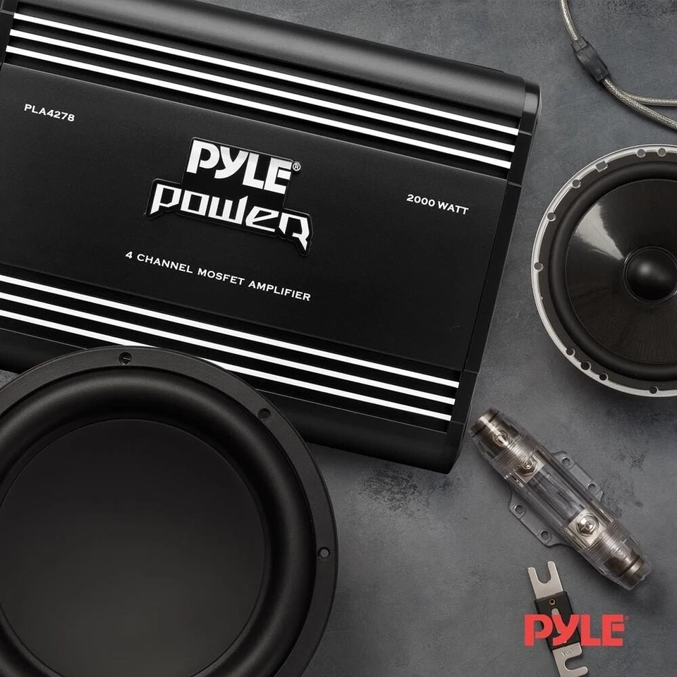 Pyle 4ch 2000W Bridgeable Mosfet Amplifier PLA4278 - Image 2 of 4