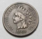 1869 INDIAN HEAD CENT,MOST OF LIBERTY, VERY NICE TOUGHER COIN!!!!(A5)