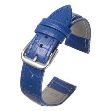 Leather Watch Bands 12mm Quick Release Watch Straps Wrap with Spring Bars Blue