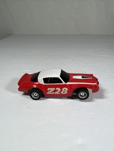 (BONITO) 🔥 Coche Ranura Vintage Tyco Z28 Challenge Chevy Camaro Z28 Rojo Ho