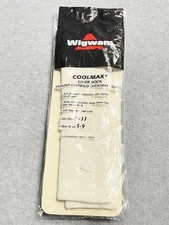 WIGWAM Coolmax Foot Liner Socks 9-11 Shoes 5-9 White Vintage USA