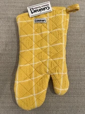 NWT Cuisinart Kitchen Textiles Large Oven Mitt Yellow Plaid