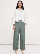 Banana Republic M Medium Cotton Poplin Mid Rise Drawstring Pant NWOT 875094